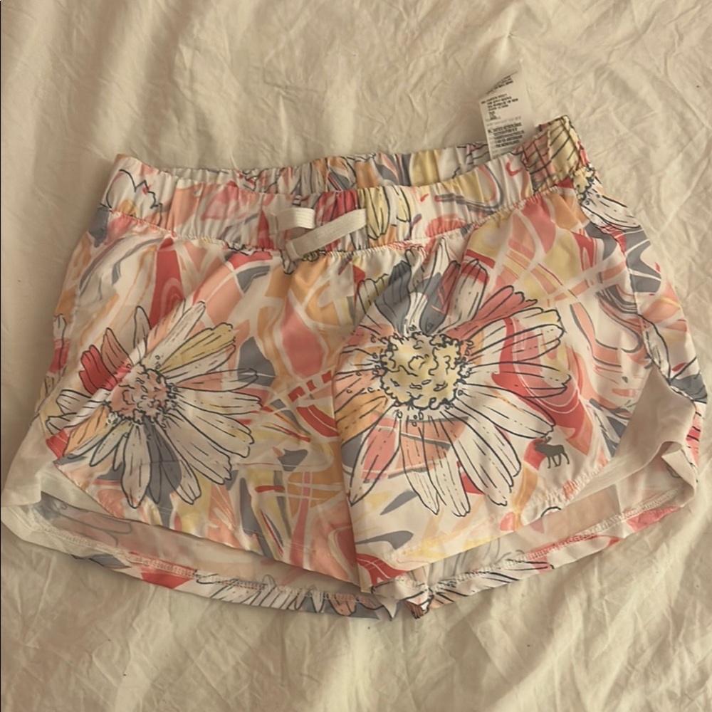Abercrombie & Fitch Pink and Orange Athletic Shorts